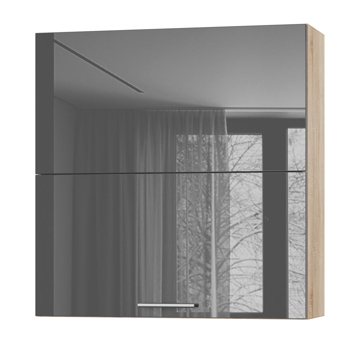 Корпус Стандарт дуб сонома, фасад Стандарт сірий граніт глянець L402.HF 90х93х30