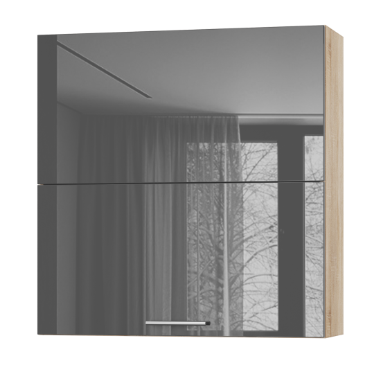 Корпус Стандарт дуб сонома, фасад Стандарт сірий граніт глянець L402.HF 90х93х30