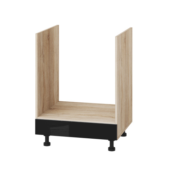 Корпус Стандарт дуб сонома, фасад Стандарт чорний глянець 105.F-60х72х52