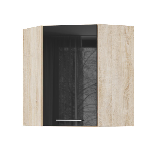 Корпус Стандарт дуб сонома, фасад Стандарт чорний глянець 361 60х72х60 