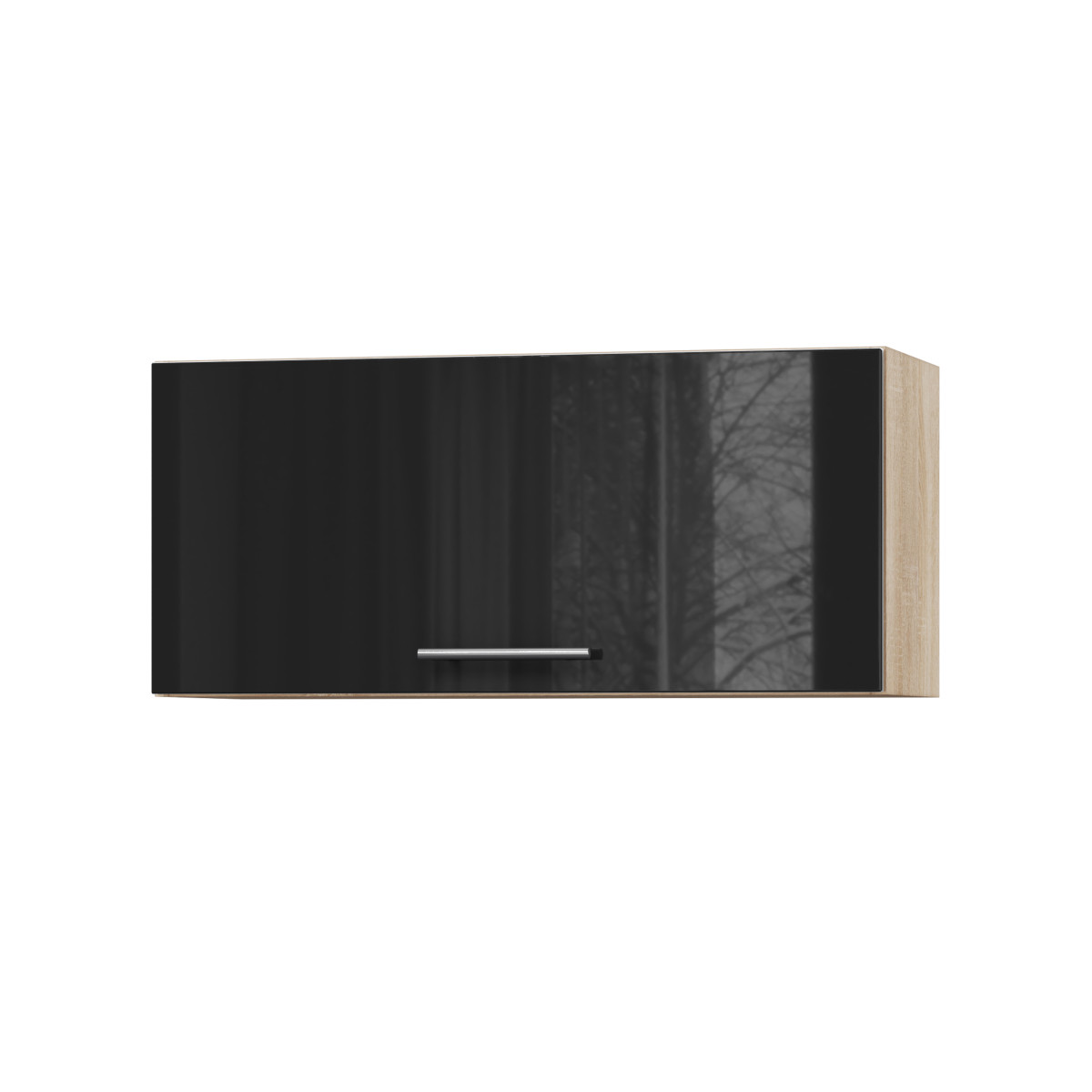 Корпус Стандарт дуб сонома, фасад Стандарт чорний глянець 401.HK-XS 80х36х30