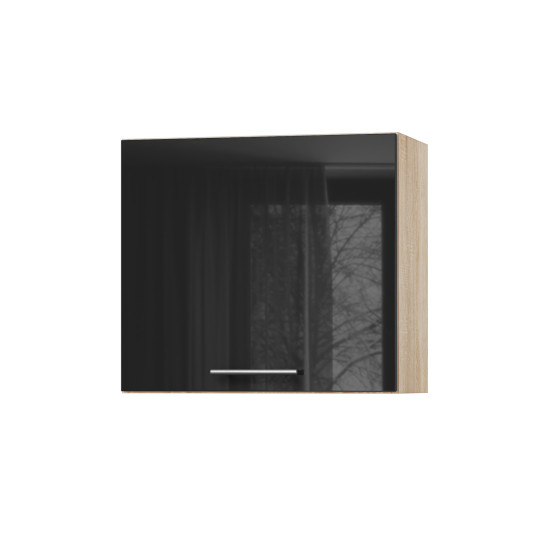 Корпус Стандарт дуб сонома, фасад Стандарт чорний глянець S301 60х54х30 