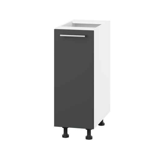 Корпус Стандарт білий, фасад Стандарт елегантний сірий софт 101 30х72х52