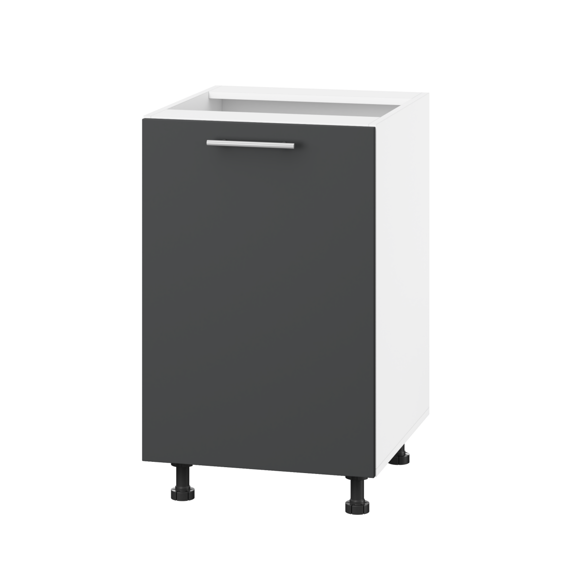 Корпус Стандарт білий, фасад Стандарт елегантний сірий софт 101 50х72х52