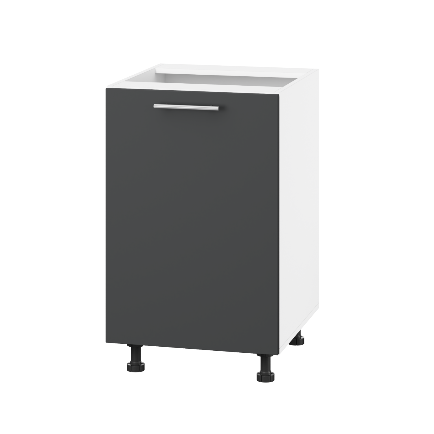 Корпус Стандарт білий, фасад Стандарт елегантний сірий софт 101 50х72х52