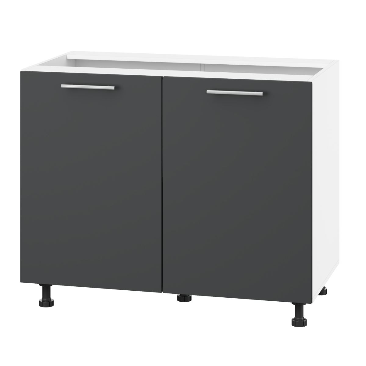 Корпус Стандарт білий, фасад Стандарт елегантний сірий софт 102 100х72х52