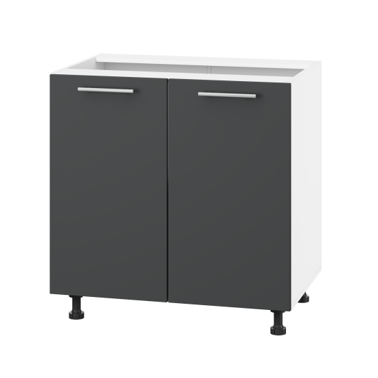 Корпус Стандарт білий, фасад Стандарт елегантний сірий софт 102 80х72х52