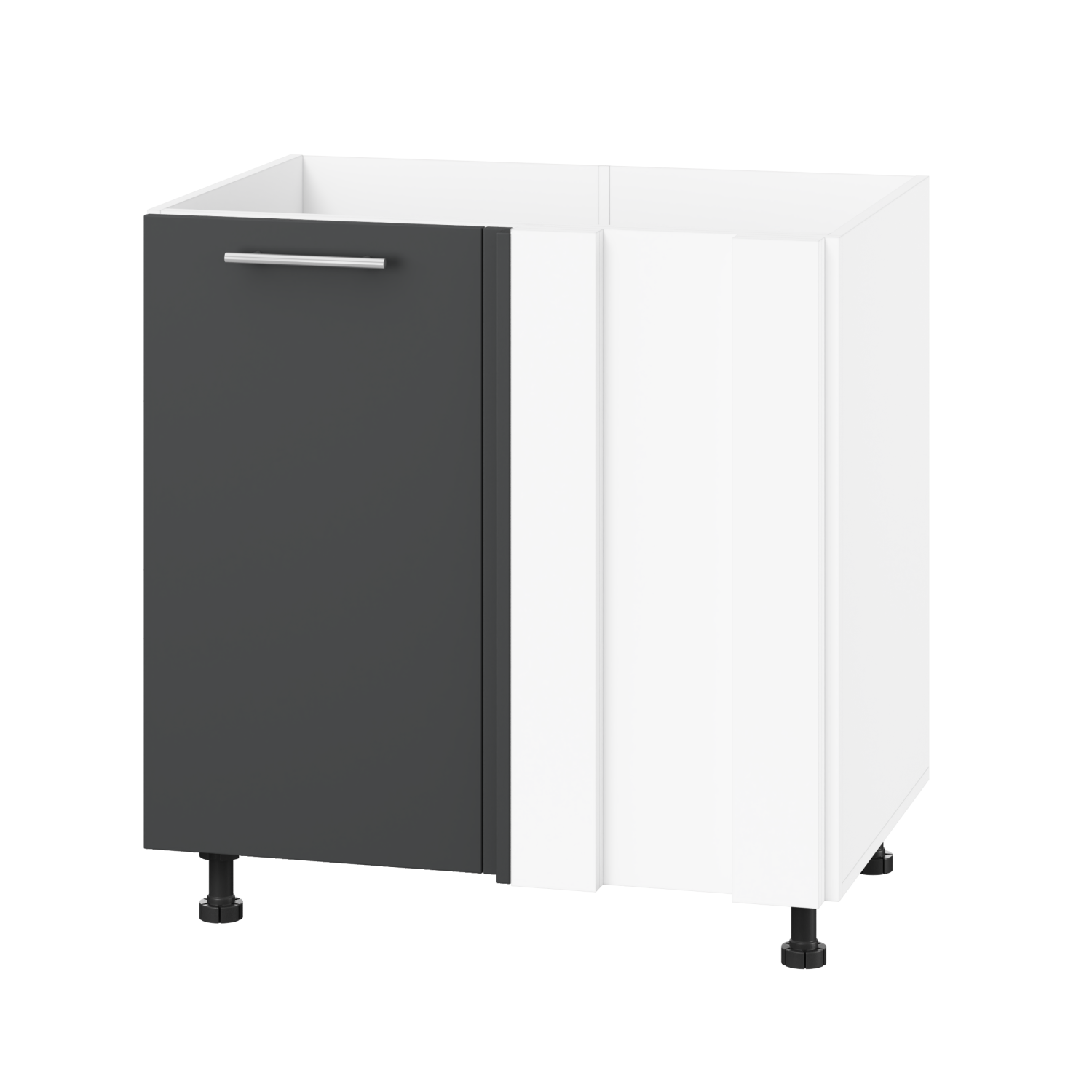 Корпус Стандарт білий, фасад Стандарт елегантний сірий софт 103 80-100х72х52 Корпус Стандарт білий, фасад Стандарт елегантний сірий софт 103 80-100х72х52