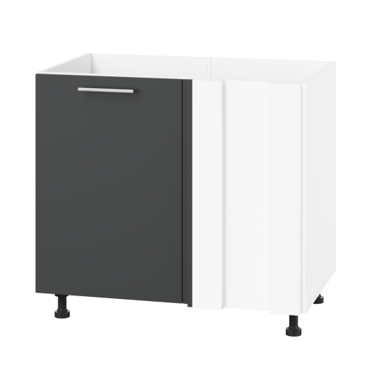 Корпус Стандарт білий, фасад Стандарт елегантний сірий софт 103 90-110х72х52