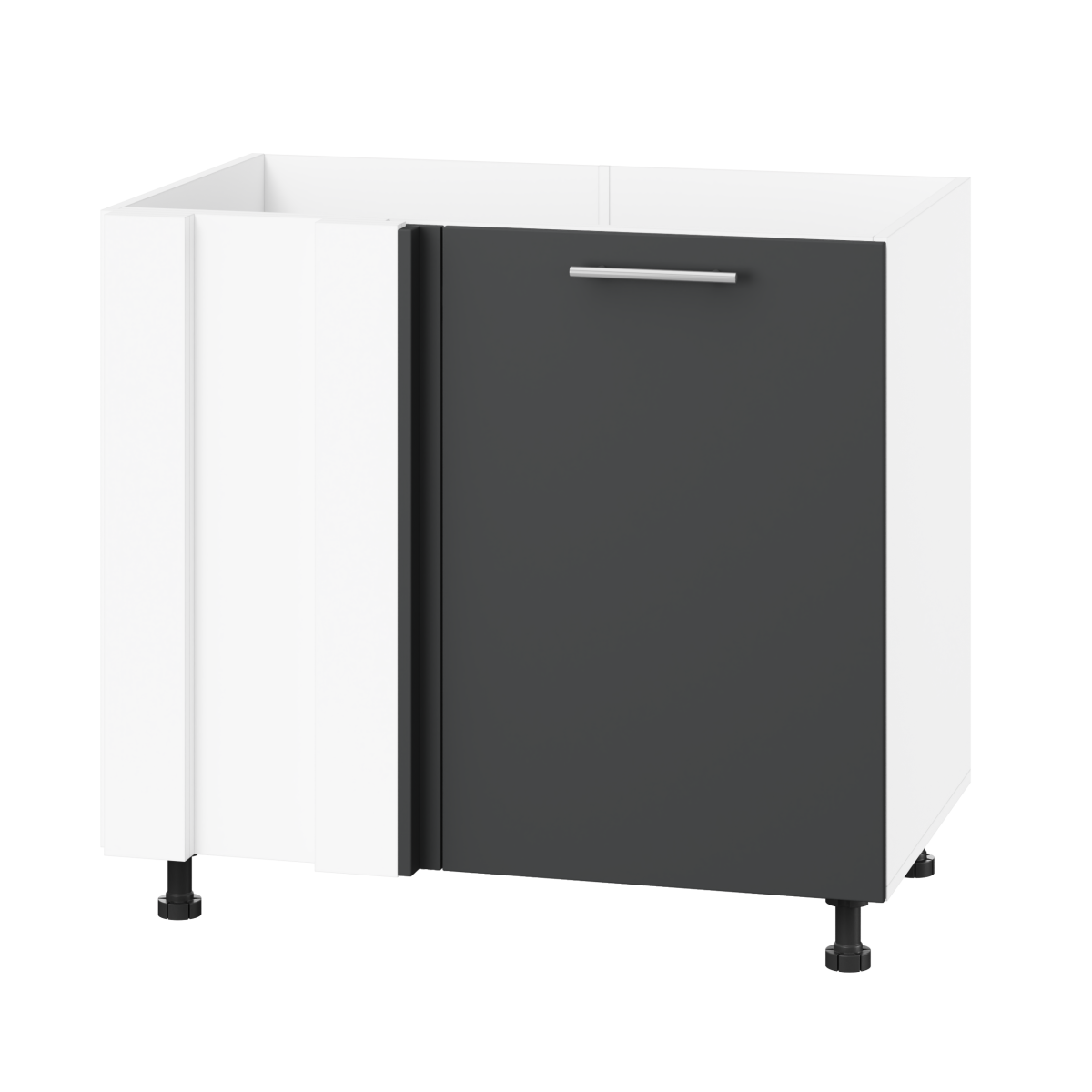 Корпус Стандарт білий, фасад Стандарт елегантний сірий софт 103 90-110х72х52