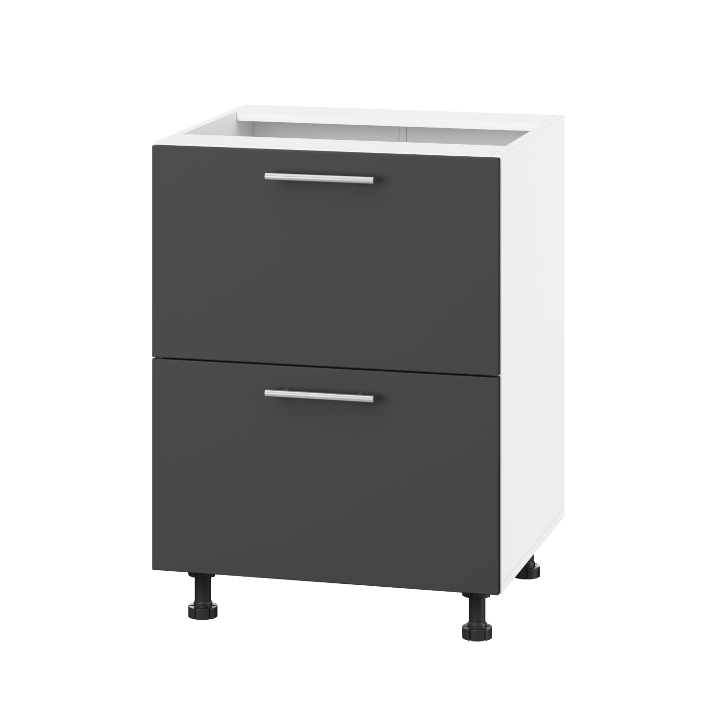 Корпус Стандарт білий, фасад Стандарт елегантний сірий софт 120.SM-60x72x52