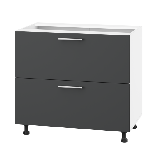 Корпус Стандарт білий, фасад Стандарт елегантний сірий софт 123.SM-90x72x52