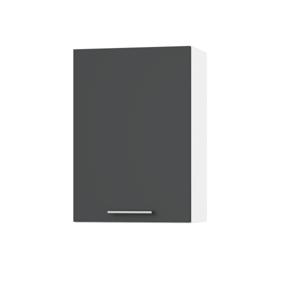 Корпус Стандарт білий, фасад Стандарт елегантний сірий софт 301 50х72х30