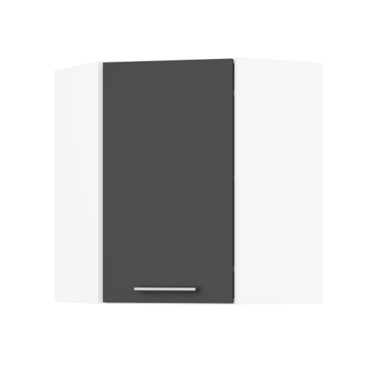 Корпус Стандарт білий, фасад Стандарт елегантний сірий софт 361 60х72х60 