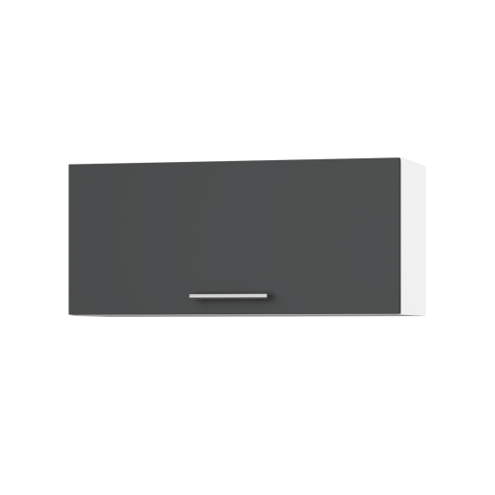 Корпус Стандарт білий, фасад Стандарт елегантний сірий софт 401.HK-XS 80х36х30