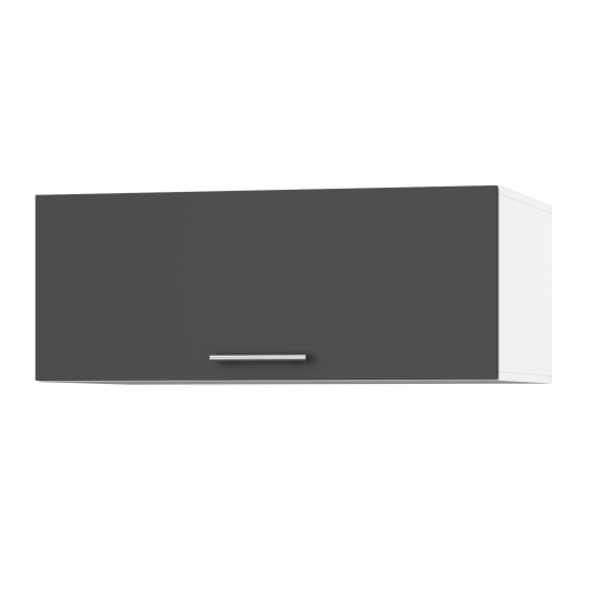Корпус Стандарт білий, фасад Стандарт елегантний сірий софт 410.HK-XS 90х36х56