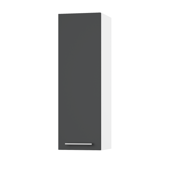 Корпус Стандарт білий, фасад Стандарт елегантний сірий софт L301 30х93х30