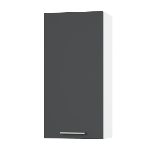 Корпус Стандарт білий, фасад Стандарт елегантний сірий софт L301 45х93х30
