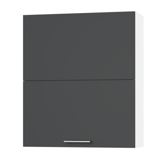 Корпус Стандарт білий, фасад Стандарт елегантний сірий софт L402.HF 80х93х30