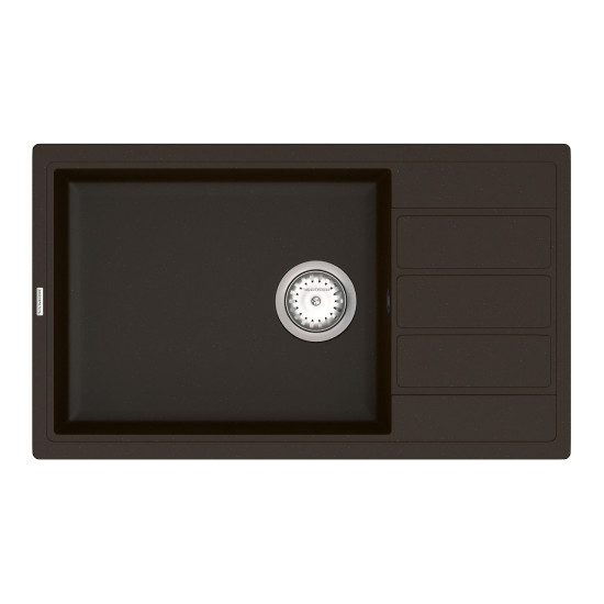 Кухонна мийка VANKOR Easy EMP 02.76 XL Chocolate + сифон VANKOR