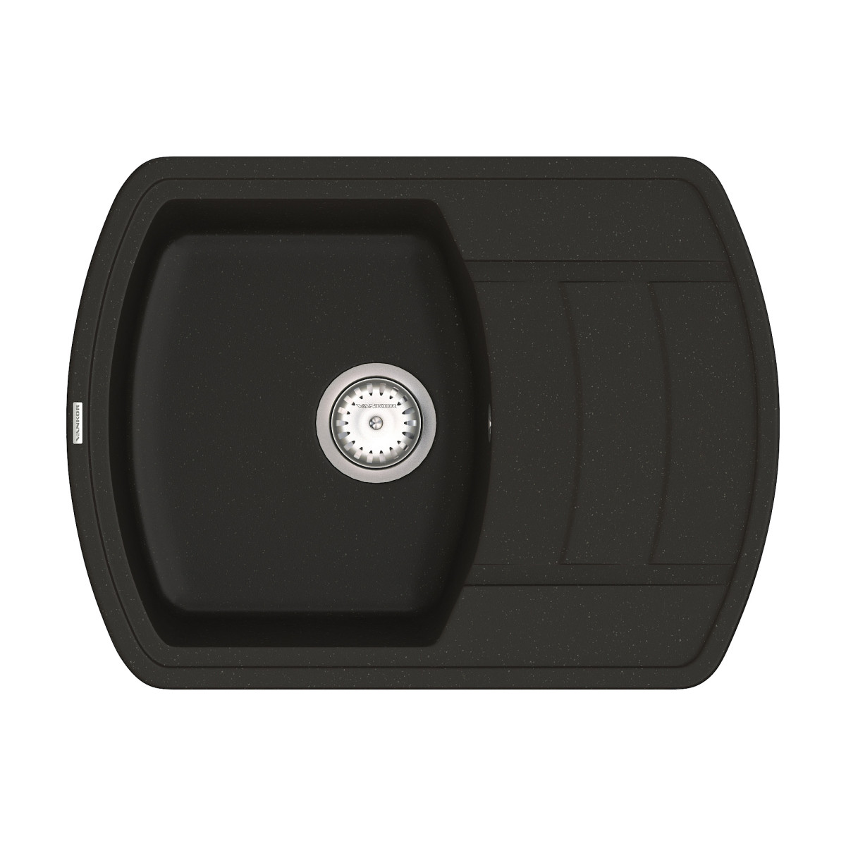 Кухонна мийка VANKOR Norton NMP 02.67 Black + сифон VANKOR