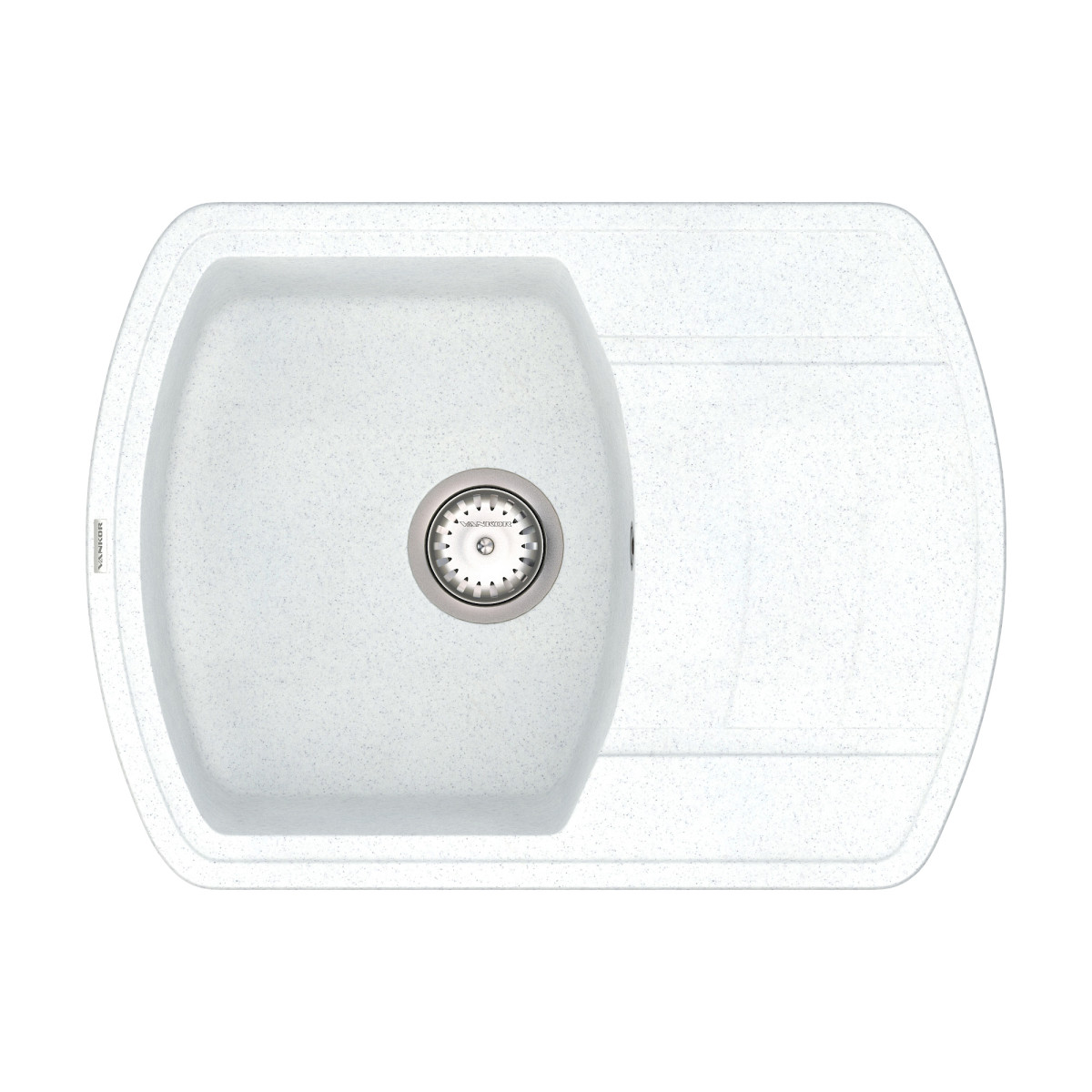 Кухонна мийка VANKOR Norton NMP 02.67 White stone + сифон VANKOR