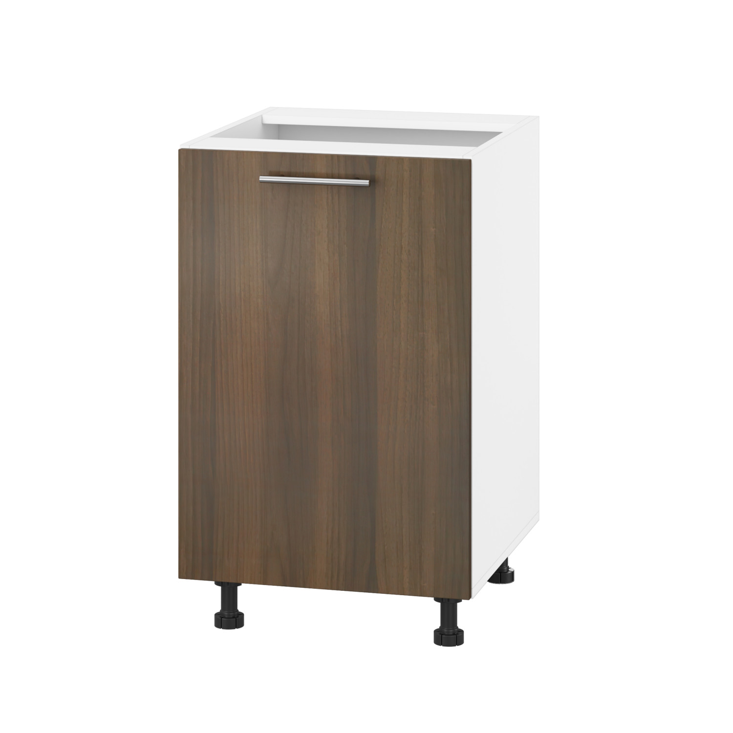 Корпус Стандарт білий, фасад Стандарт горіх темний 101 50х72х52