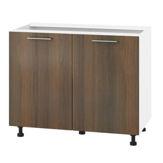 Корпус Стандарт білий, фасад Стандарт горіх темний 102 100х72х52