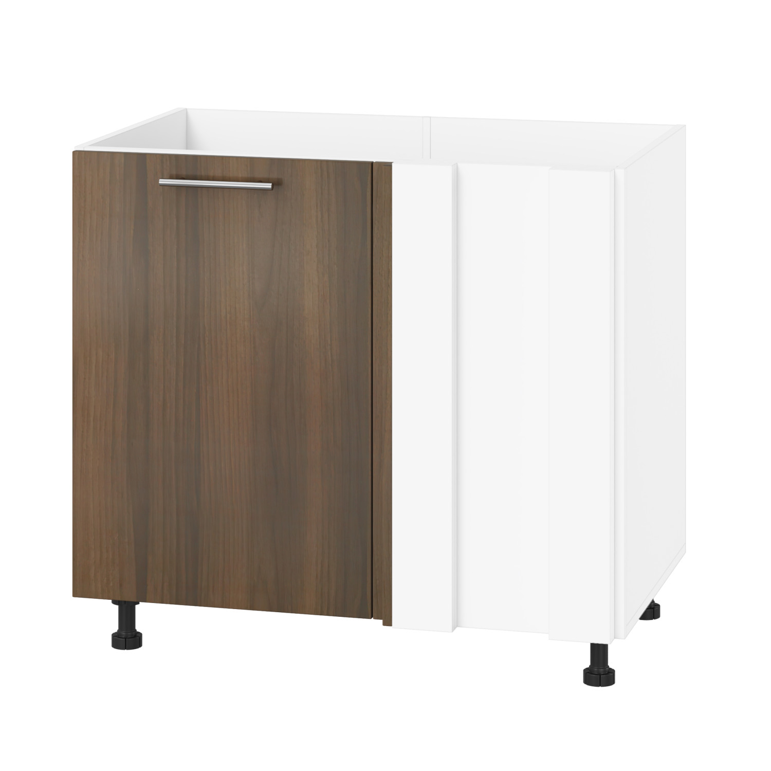 Корпус Стандарт білий, фасад Стандарт горіх темний 103 90-110х72х52