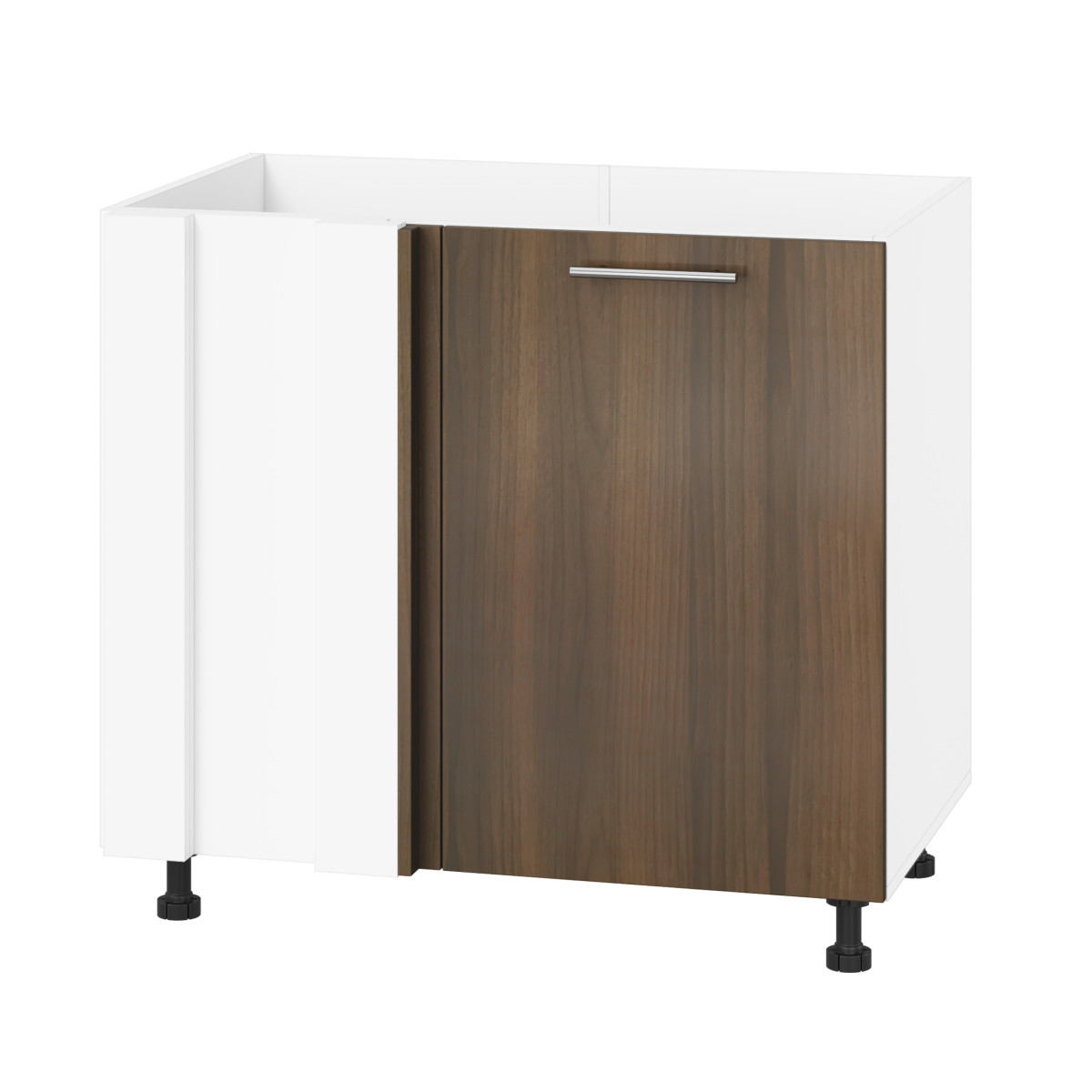 Корпус Стандарт білий, фасад Стандарт горіх темний 103 90-110х72х52 Корпус Стандарт білий, фасад Стандарт горіх темний 103 90-110х72х52