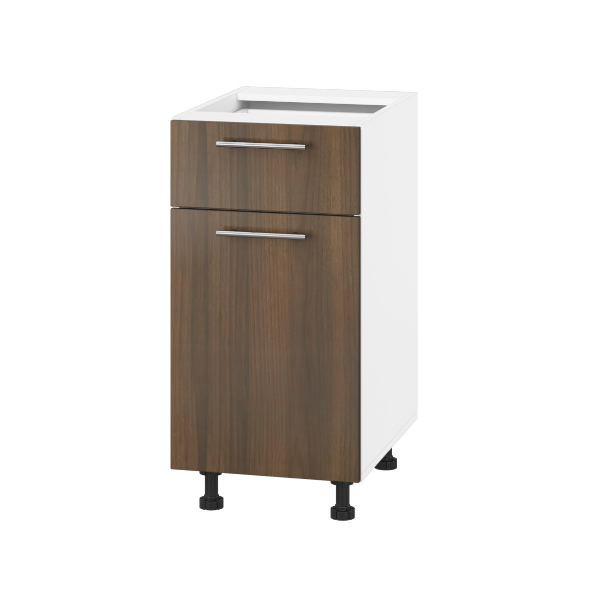 Корпус Стандарт білий, фасад Стандарт горіх темний 111.SM-40x72x52