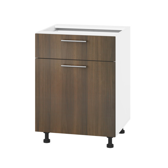 Корпус Стандарт білий, фасад Стандарт горіх темний 111.SM-60x72x52