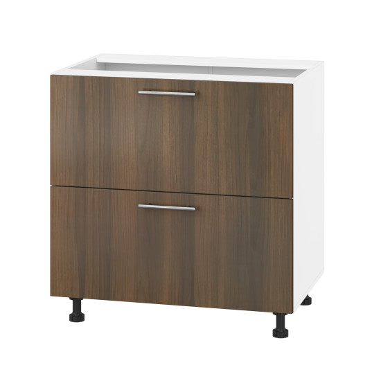 Корпус Стандарт білий, фасад Стандарт горіх темний 120.SM-80x72x52