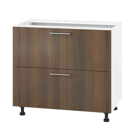 Корпус Стандарт білий, фасад Стандарт горіх темний 123.SM-90x72x52