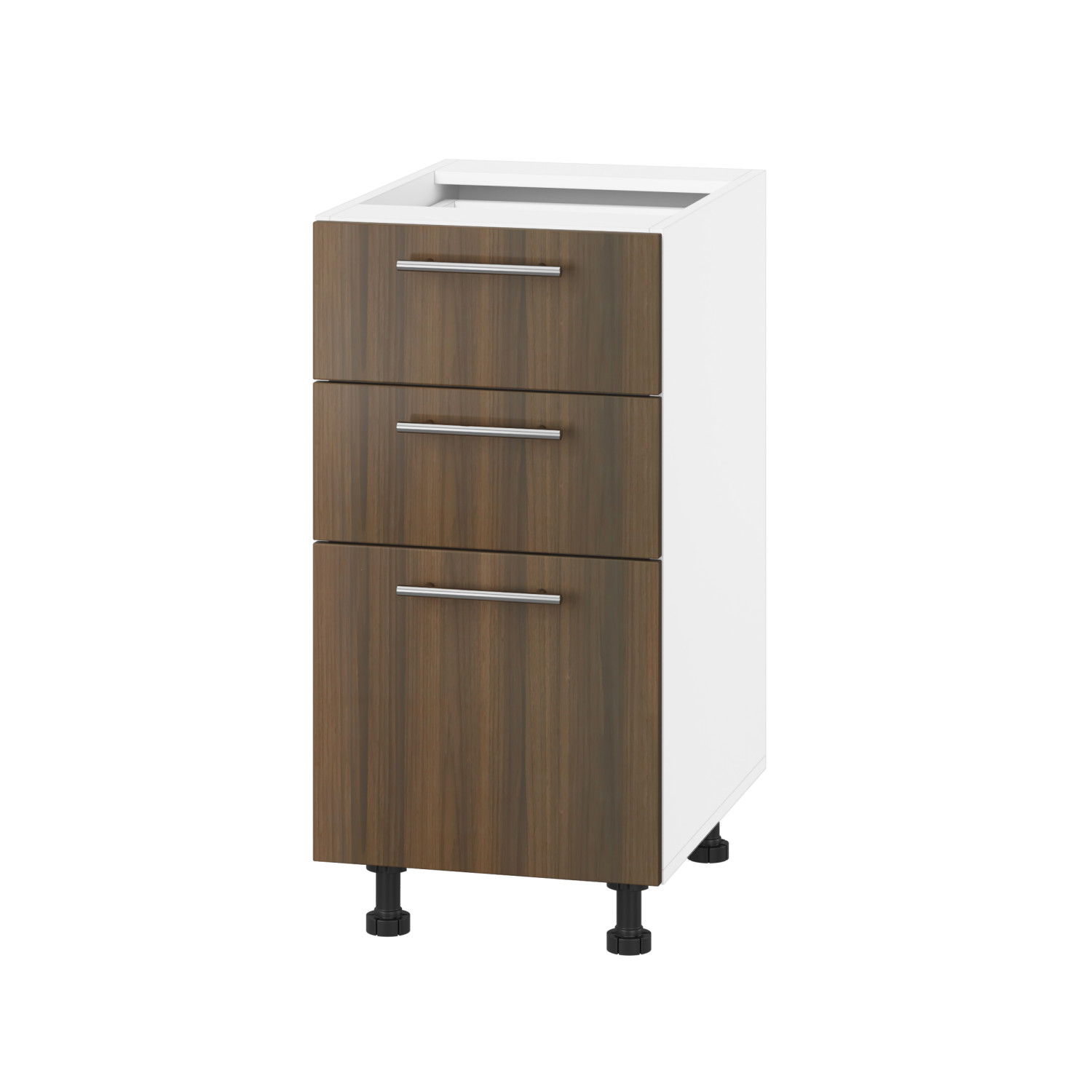 Корпус Стандарт білий, фасад Стандарт горіх темний 130.SM 40х72х52