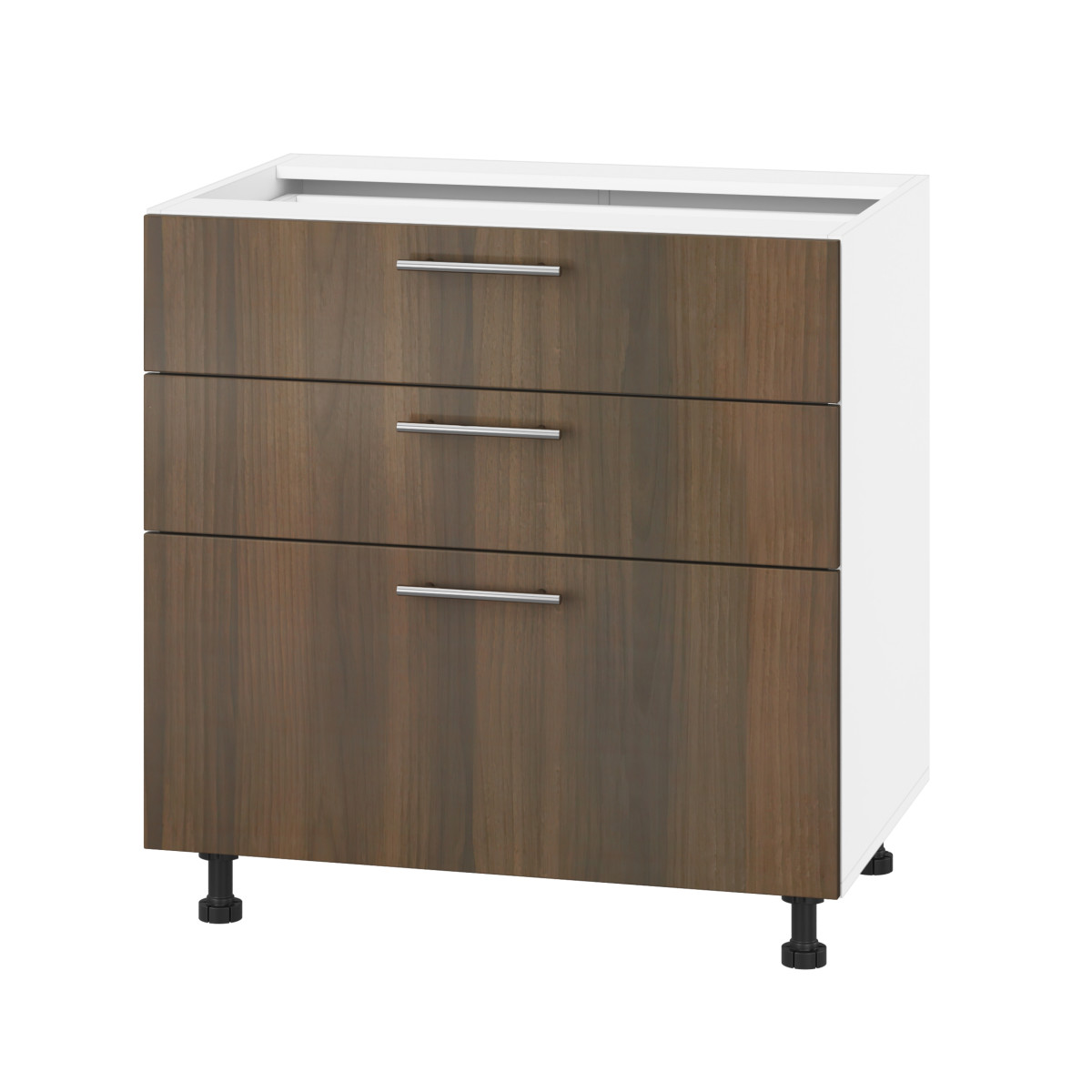 Корпус Стандарт білий, фасад Стандарт горіх темний 130.SM 80х72х52