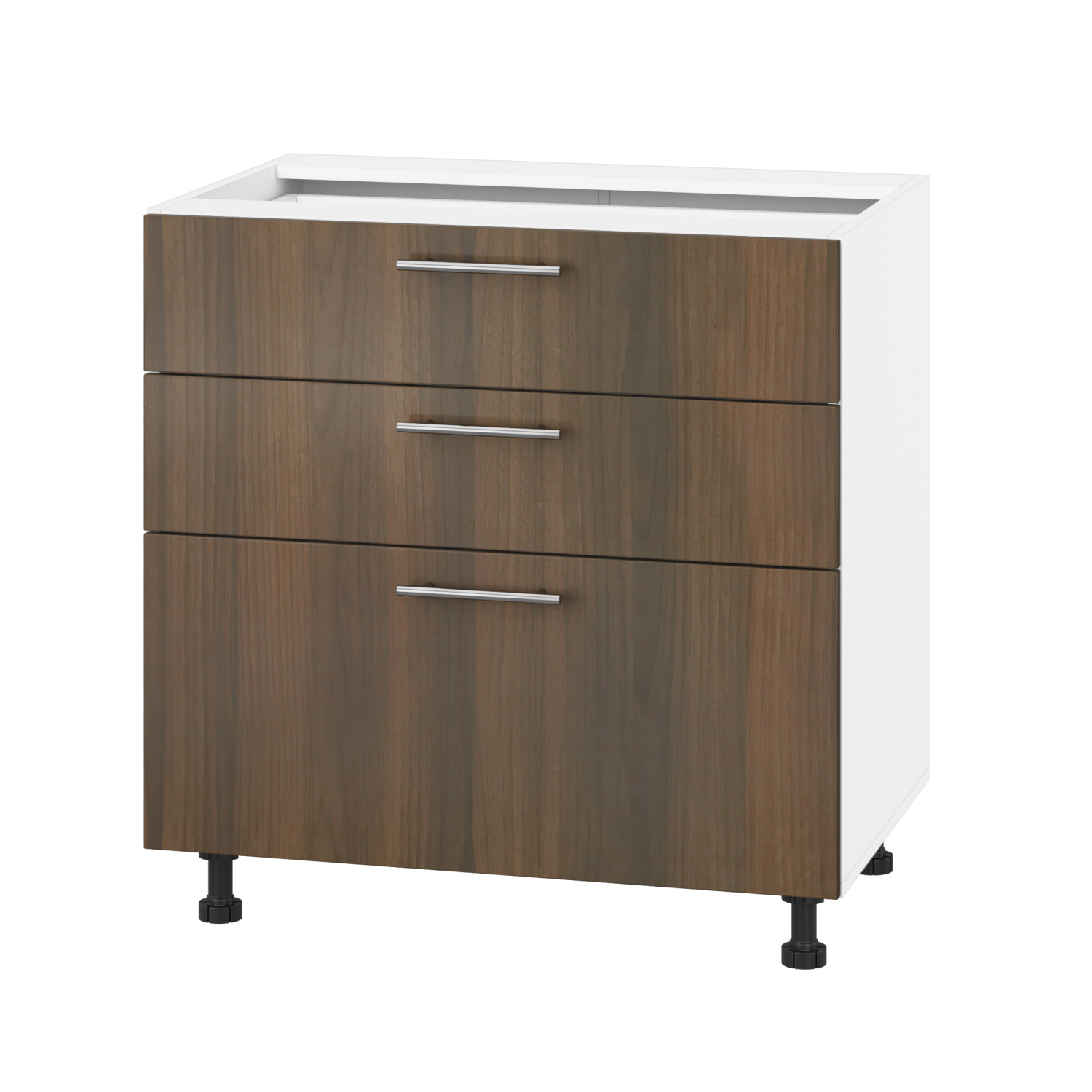 Корпус Стандарт білий, фасад Стандарт горіх темний 130.SM 80х72х52