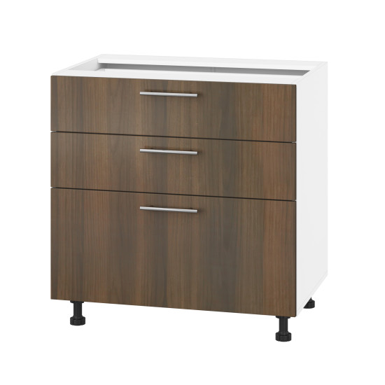 Корпус Стандарт білий, фасад Стандарт горіх темний 130.SM 80х72х52