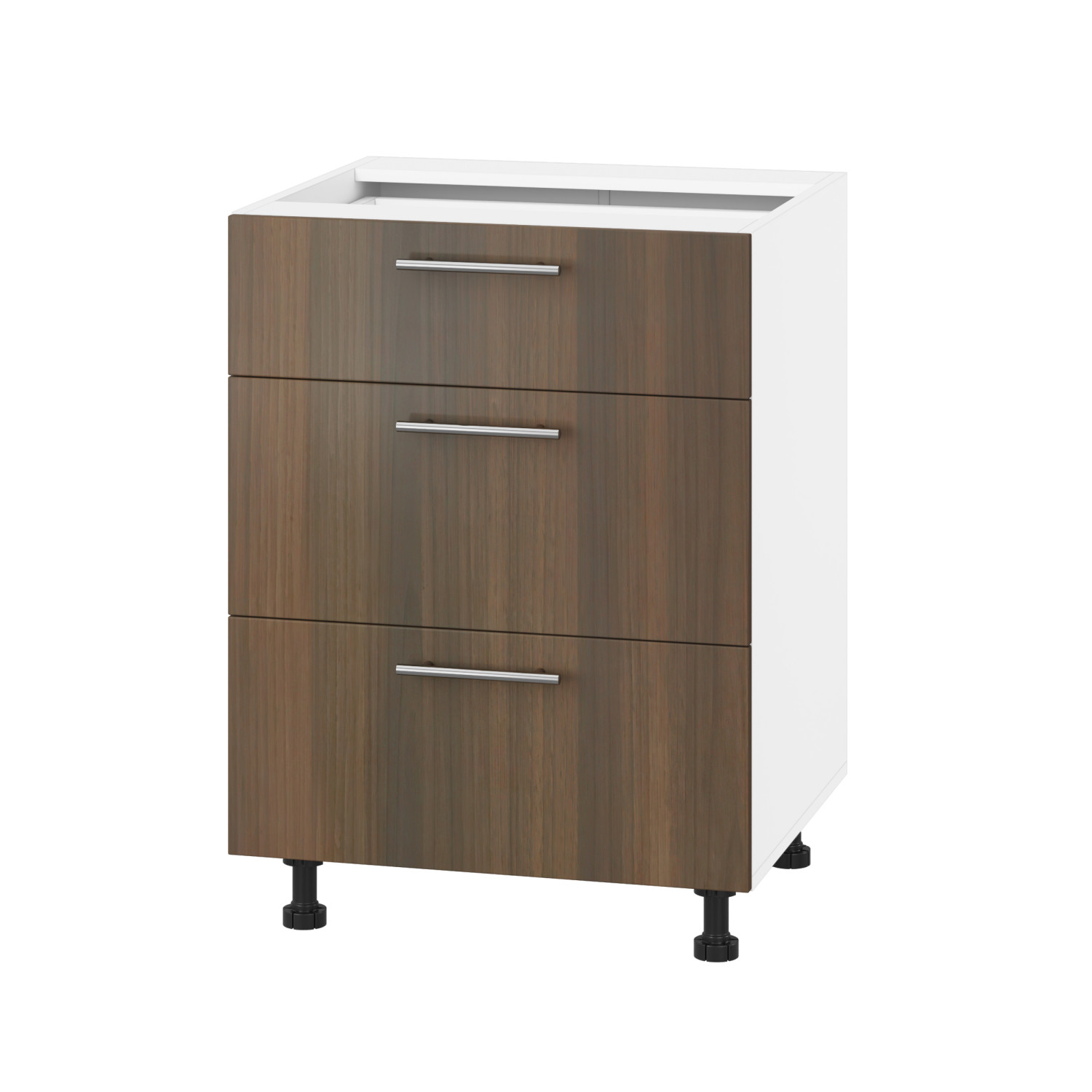 Корпус Стандарт білий, фасад Стандарт горіх темний 131Q. 60х72х52