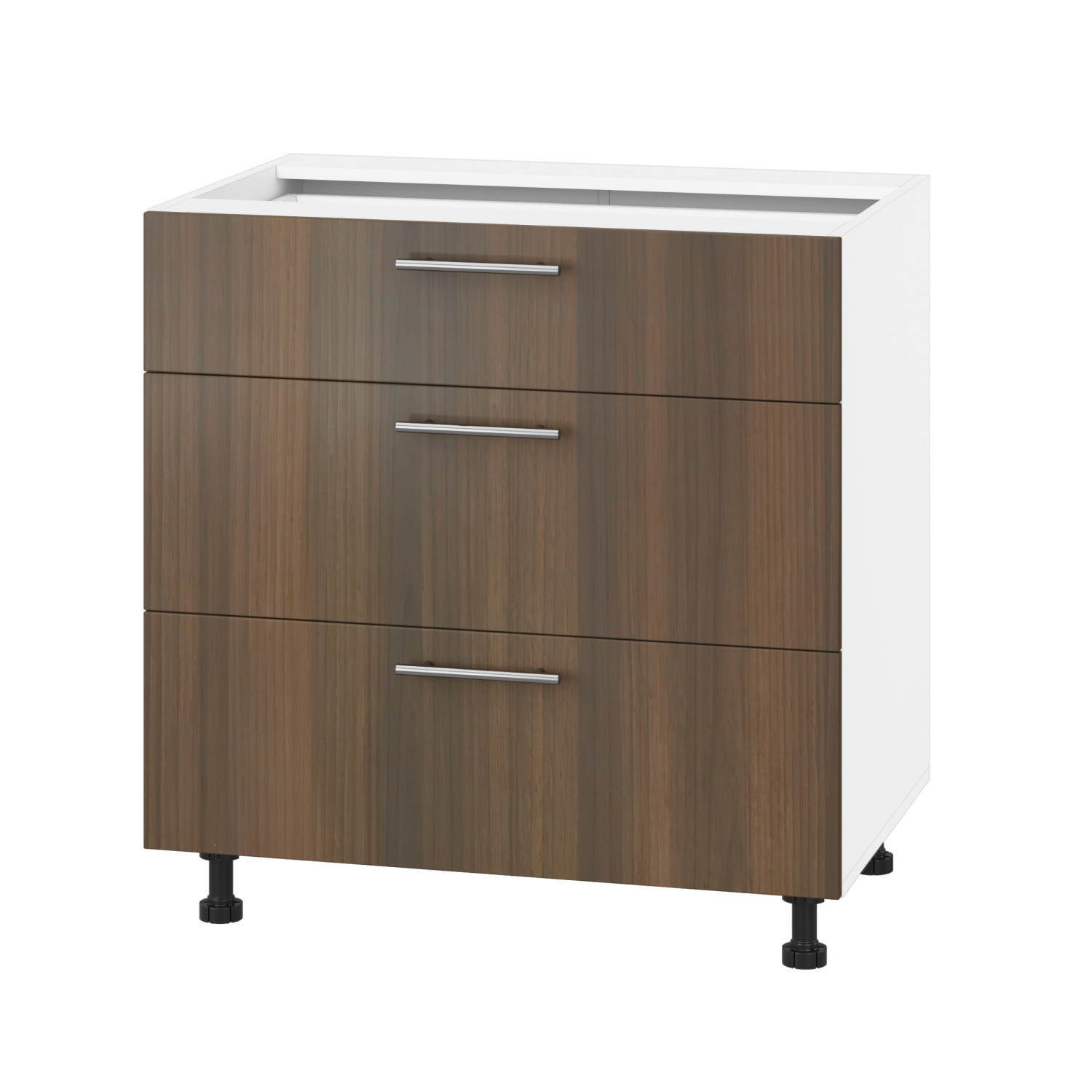 Корпус Стандарт білий, фасад Стандарт горіх темний 131Q. 80х72х52 Корпус Стандарт білий, фасад Стандарт горіх темний 131Q. 80х72х52