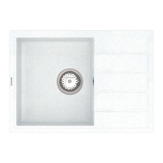 Кухонна мийка VANKOR Easy EMP 02.62 White stone + сифон VANKOR