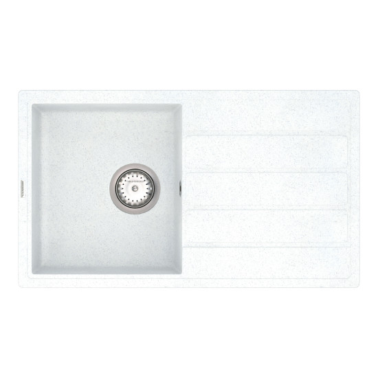 Кухонна мийка VANKOR Easy EMP 02.76 White stone + сифон VANKOR