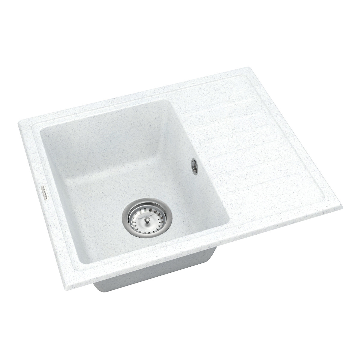Кухонна мийка VANKOR Lira LMP 02.55 White stone + сифон VANKOR Кухонна мийка VANKOR Lira LMP 02.55 White stone + сифон VANKOR