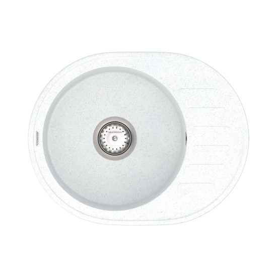 Кухонна мийка VANKOR Lira LMO 02.57 White stone + сифон VANKOR