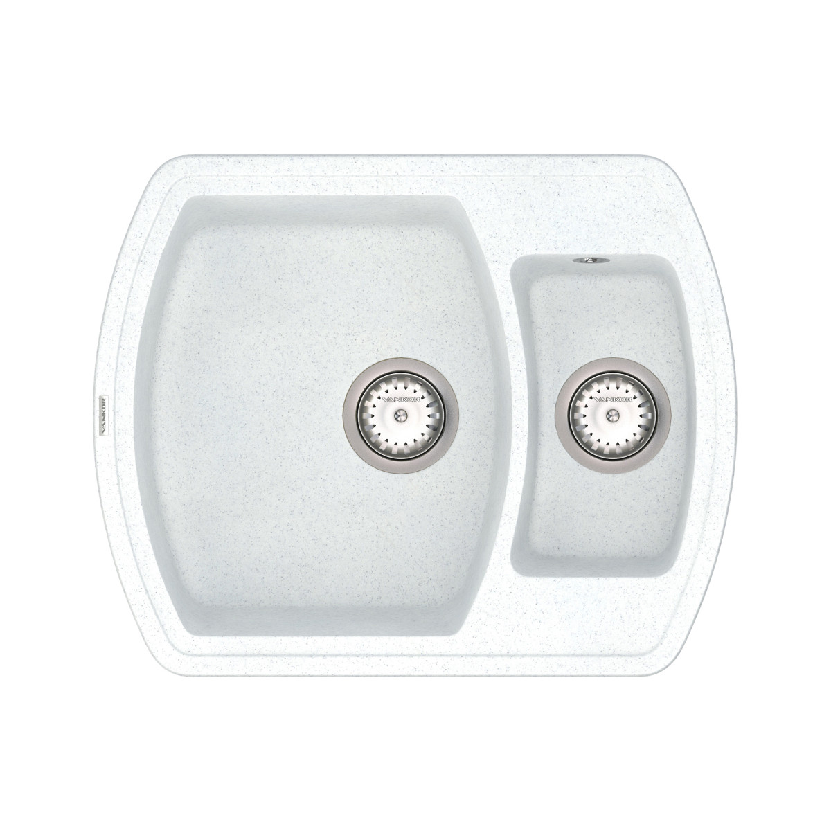 Кухонна мийка VANKOR Norton NMP 03.63 White stone + сифон VANKOR