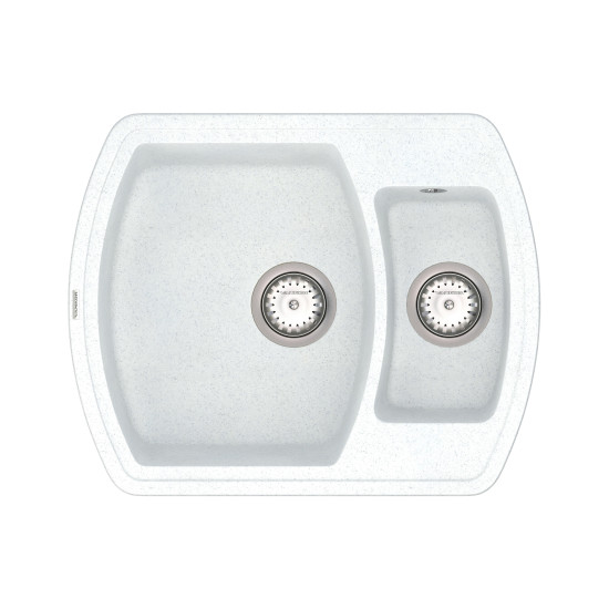 Кухонна мийка VANKOR Norton NMP 03.63 White stone + сифон VANKOR