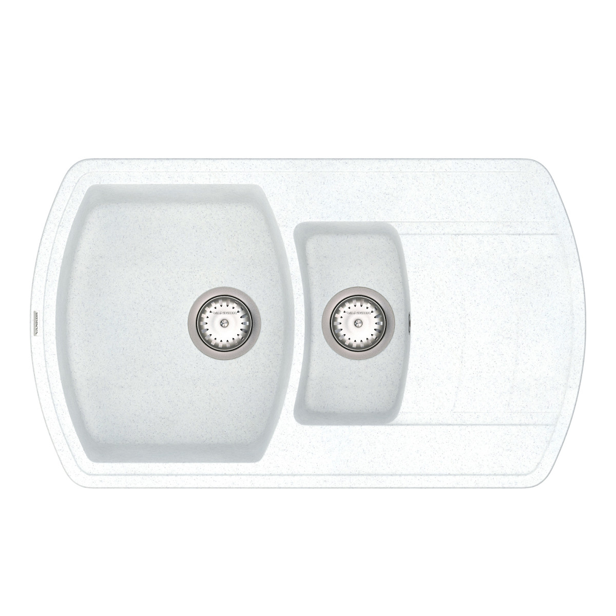 Кухонна мийка VANKOR Norton NMP 04.86 White stone + сифон VANKOR