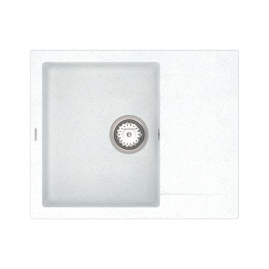 Кухонна мийка VANKOR Orman OMP 02.61 White stone + сифон VANKOR