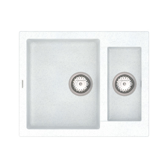 Кухонна мийка VANKOR Orman OMP 03.61 White stone + сифон VANKOR