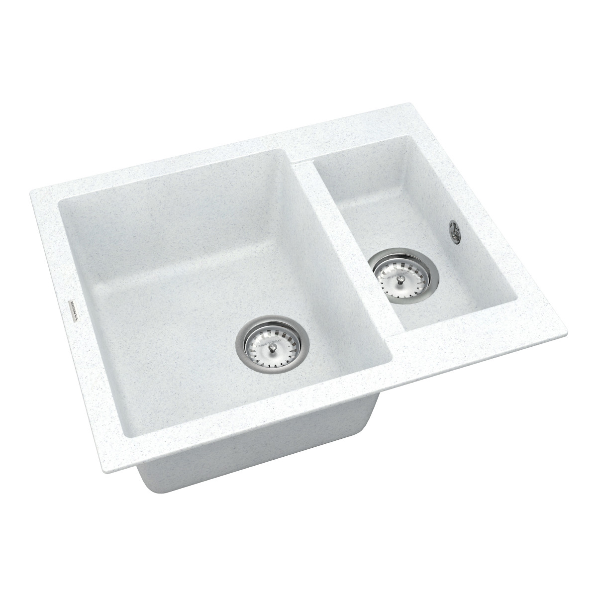 Кухонна мийка VANKOR Orman OMP 03.61 White stone + сифон VANKOR